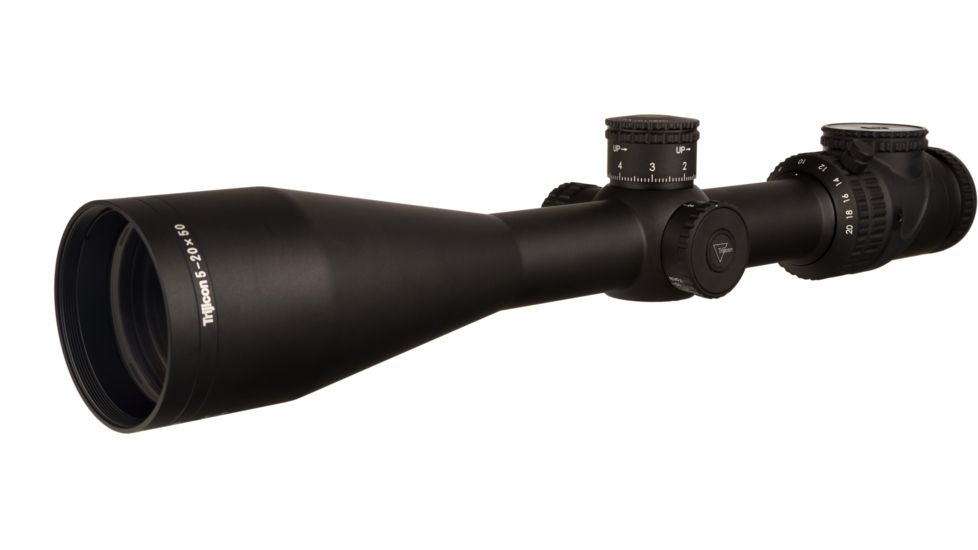 Trijicon AccuPoint TR-33 5-20x50mm Rifle Scope, 30 mm Tube, Second Focal Plane, Satin, Black, Green MRAD Ranging Reticle w/ Dot, Mil Rad Adjustment, 200149