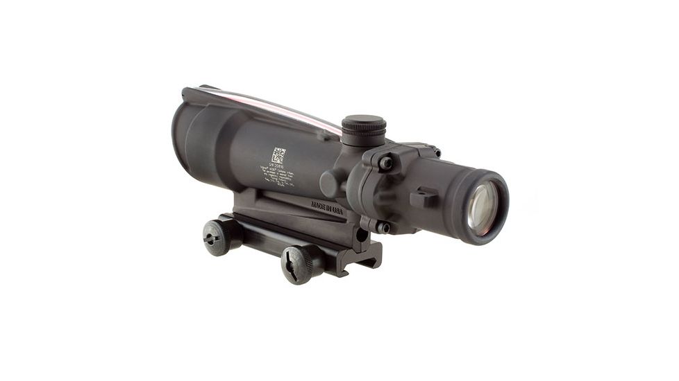 Trijicon ACOG TA11 3.5x35mm Rifle Scope, Black, Red Chevron 5.56x45mm M193 / 55 Grain Reticle, MOA Adjustment, 100291