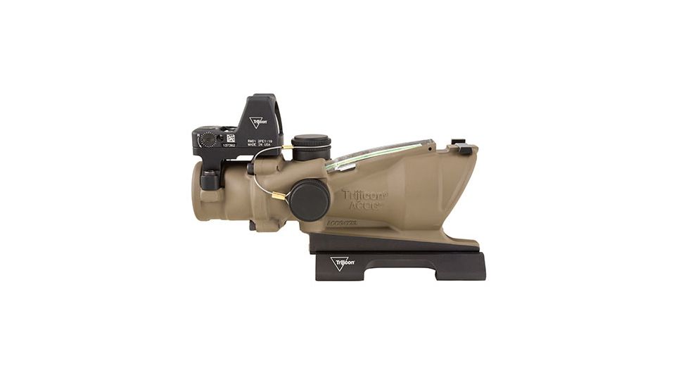Trijicon ACOG 4x32 ECOS Rifle Scope - Dark Earth Brown, Green Dual Illumination