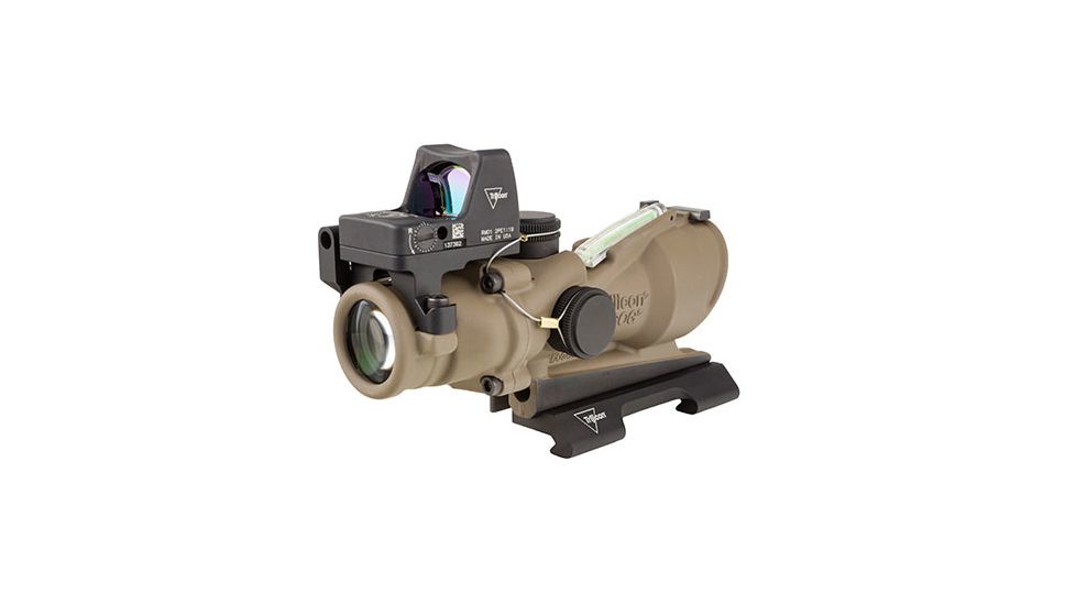 Trijicon ACOG 4x32 ECOS Rifle Scope - Dark Earth Brown, Green Dual Illumination