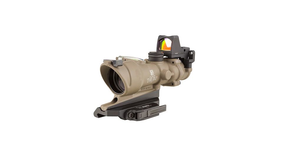 Trijicon ACOG 4x32 ECOS Rifle Scope - Dark Earth Brown, Green Dual Illumination
