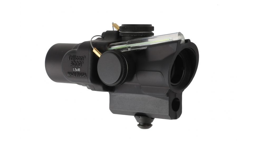 Trijicon ACOG Compact 1.5X16S Rifle Scope with Green ACSS Reticle and AR-Height Base, BLACK, TA44-C-400307
