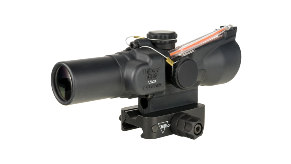 Trijicon Compact Dual Illuminated ACOG Scope, 1.5x24 mm, Red, 8 MOA Triangle Reticle, Matte Black, 400336