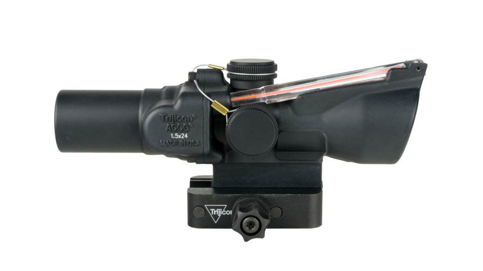 Trijicon Compact Dual Illuminated ACOG Scope, 1.5x24 mm, Red, 8 MOA Triangle Reticle, Matte Black, 400336