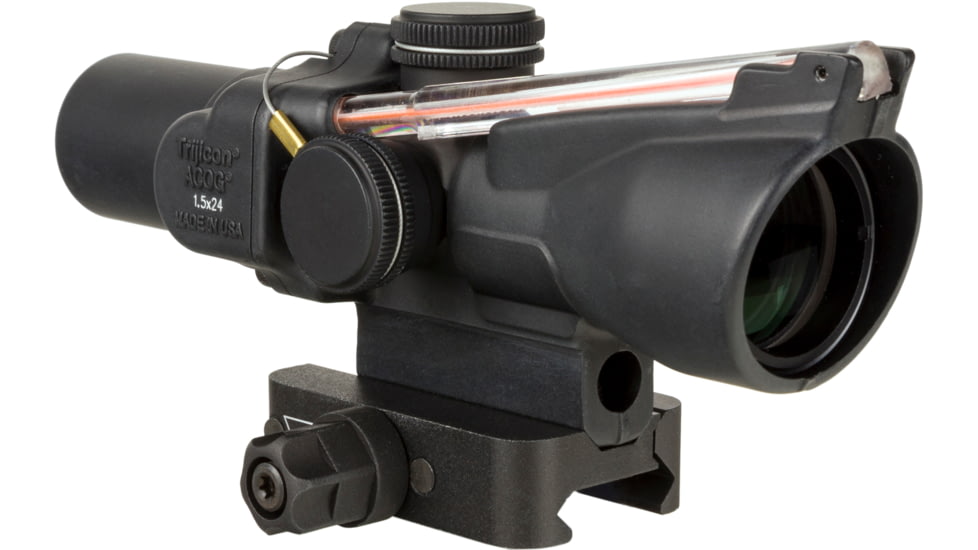 Trijicon Compact Dual Illuminated ACOG Scope, 1.5x24 mm, Red, 8 MOA Triangle Reticle, Matte Black, 400336