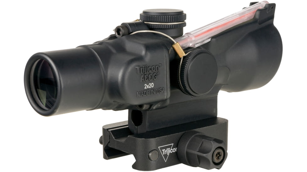 Trijicon Compact Dual Illuminated ACOG Scope, 2x20mm, Red, .223 Rapid Target RTR Reticle, Matte Black, 400388