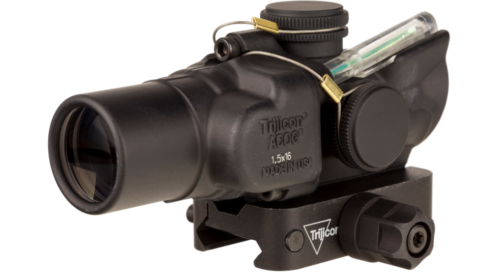 Trijicon Compact Dual Illuminated Low Height Q-LOC ACOG Scope, 1.5x16S, Green, Circle Dot Reticle, Matte Black, 400333