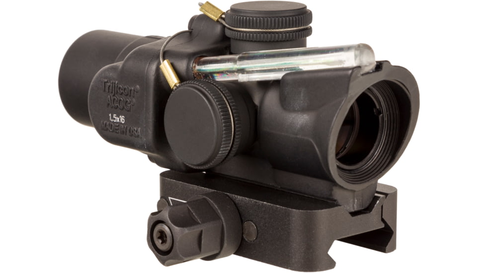 Trijicon Compact Dual Illuminated Low Height Q-LOC ACOG Scope, 1.5x16S, Green, Circle Dot Reticle, Matte Black, 400333