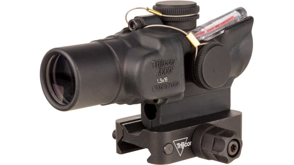 Trijicon Compact Dual Illuminated Q-LOC ACOG Scope, 1.5x16S, Red, 2 MOA Circle Dot Reticle, Matte Black, 400330