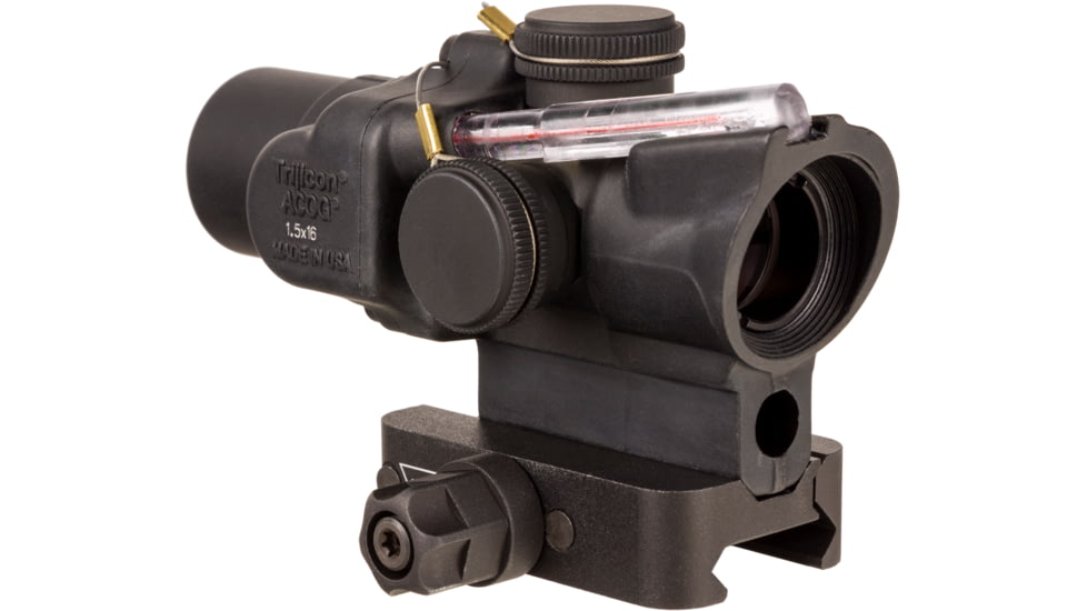 Trijicon Compact Dual Illuminated Q-LOC ACOG Scope, 1.5x16S, Red, 2 MOA Circle Dot Reticle, Matte Black, 400330
