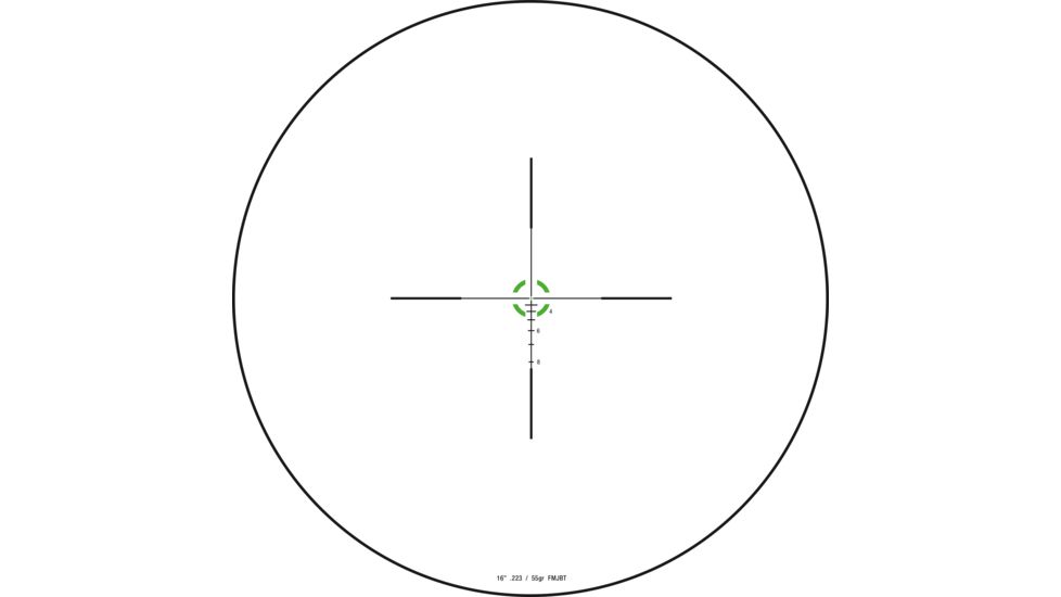 Trijicon Credo CR424 1-4x24mm Rifle Scope, 30 mm Tube, Second Focal Plane, Black, Green BDC Segmented Circle .223 / 55 Grain Reticle, MOA Adjustment, 2900014
