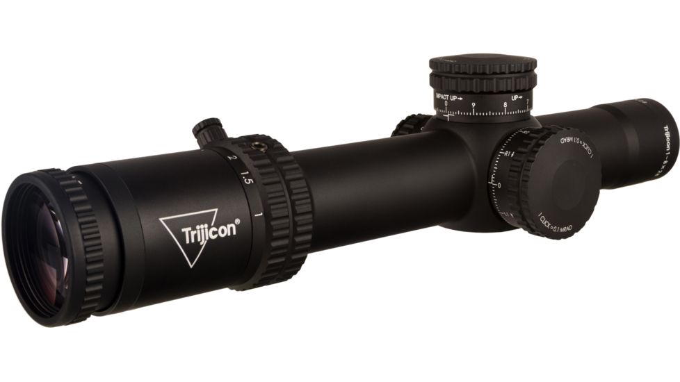 Trijicon Credo CR828 1-8x28mm Rifle Scope, 34 mm Tube, First Focal Plane, Black, Green/Red MRAD Segmented Circle Reticle, Mil Rad Adjustment, 2900032