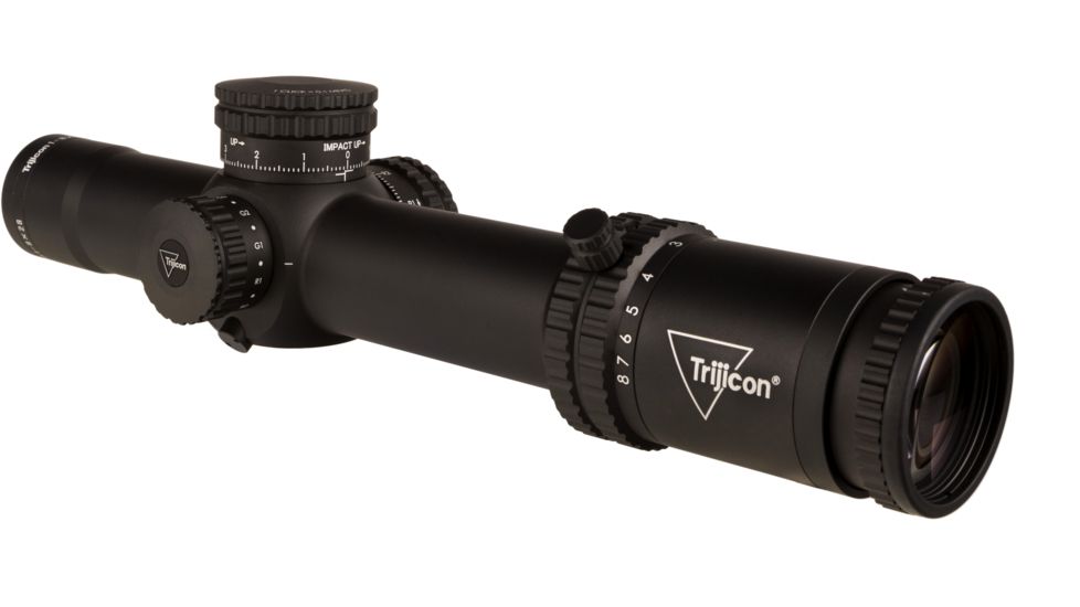 Trijicon Credo CR828 1-8x28mm Rifle Scope, 34 mm Tube, First Focal Plane, Black, Green/Red MRAD Segmented Circle Reticle, Mil Rad Adjustment, 2900032