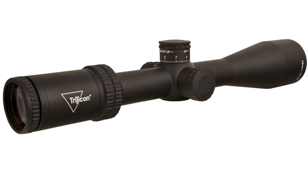 Trijicon Credo CR1650 4-16x50mm Rifle Scope, 30 mm Tube, Second Focal Plane, Black, Red MRAD Center Dot Reticle, Mil Rad Adjustment, 2900003