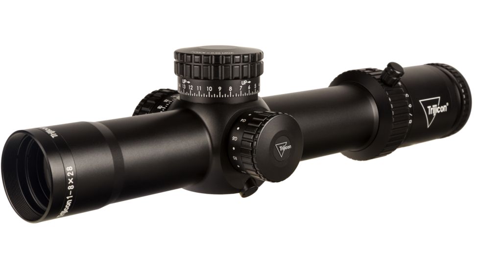 Trijicon Credo HX CRHX828 1-8x28mm Rifle Scope, 34 mm Tube, First Focal Plane, Black, Green/Red MOA Segmented Circle Reticle, MOA Adjustment, 2900031