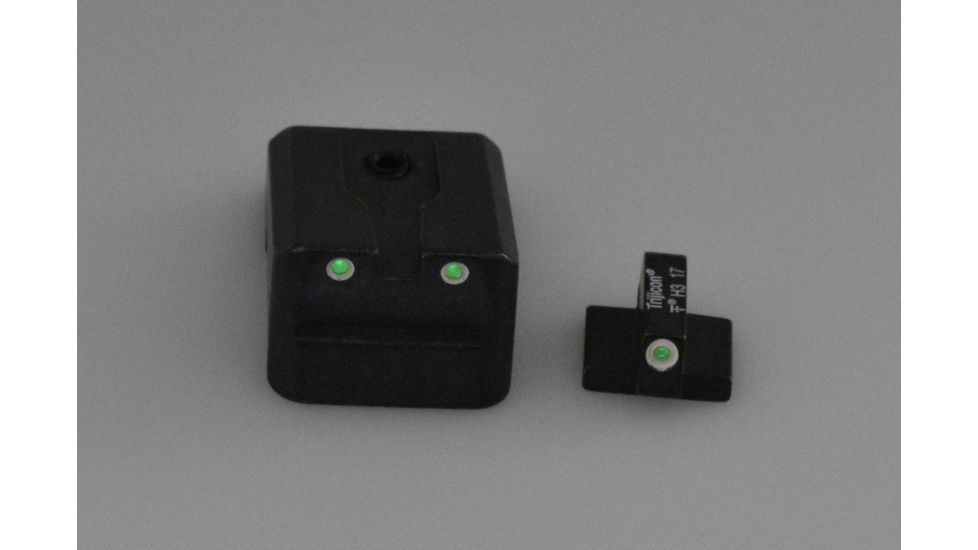 Trijicon Bright &amp; Tough Green Front &amp; Green Rear Night Sight Set - Colt Enhanced Officers/Combat Commander