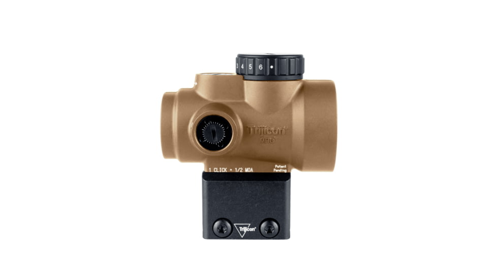 Trijicon MRO SD 1x25mm Reflex Green Dot Sight, 2.0 MOA Adjustable Green Dot, with Lower 1/3 Co-witness Mount, Anodized Coyote Brown, MRO-C-2200349
