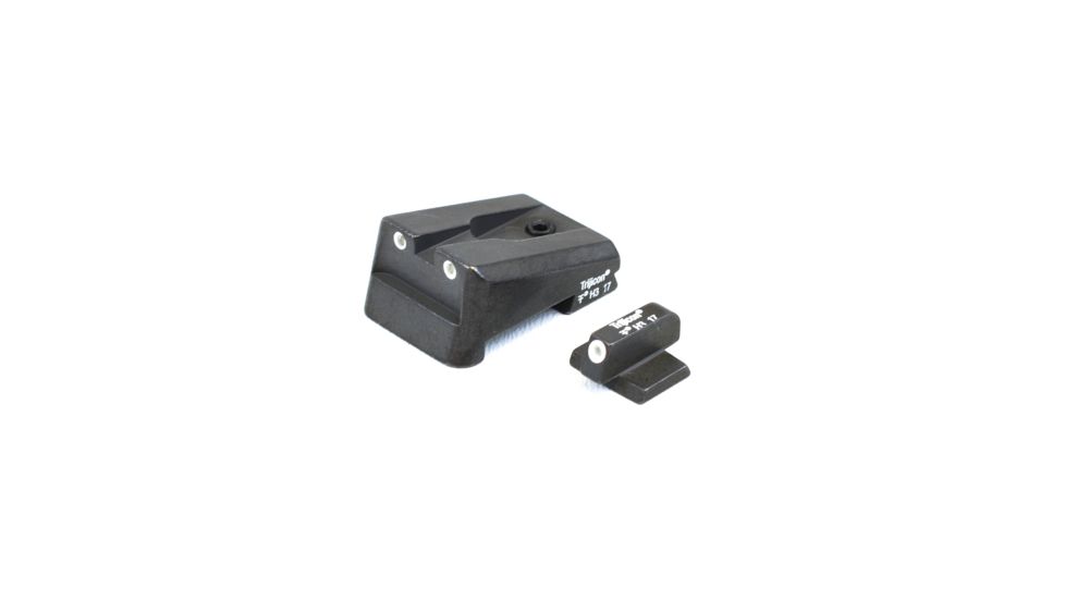 Trijicon Bright &amp; Tough Night Sight Set, Green Front &amp; Yellow Rear - Colt Enhanced Officers/Combat Commander