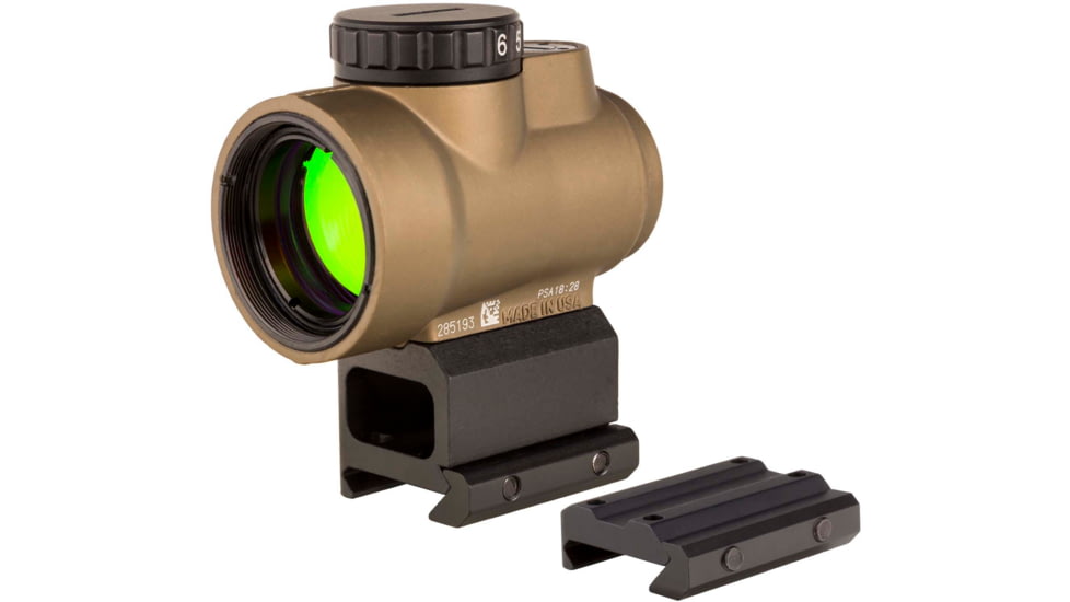 Trijicon OPMOD MRO 1x25mm Red Dot Sight, 2 MOA Red Dot Reticle, w/Trijicon MRO Low and 1/3 Co-Witness Mounts, Coyote Brown, 2200093