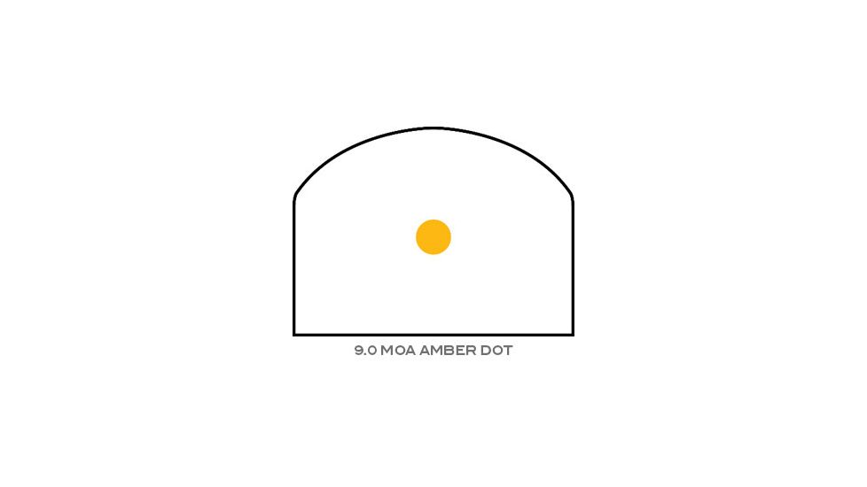 Trijicon RMR Dual Illuminated Reflex Sight, 9 MOA Amber Dot, No Mount, Black, RM05