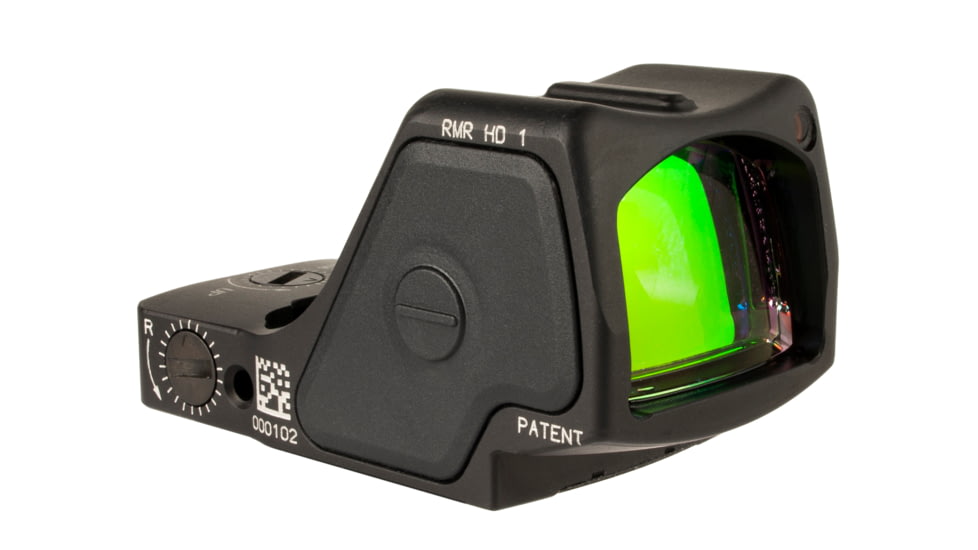 Trijicon RMR HD 1x Reflex Red Dot Sights, 55 MOA Adjustable LED Reticle w/ 1.0 MOA Red Dot, Black, 1 MOA, 3200001