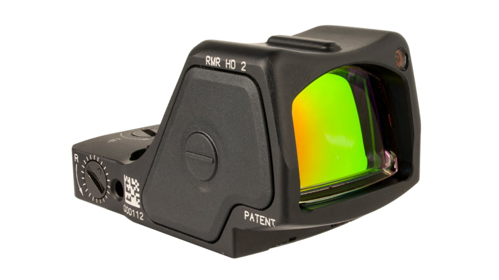 Trijicon RMR HD 1x Reflex Red Dot Sights, 55 MOA Adjustable LED Reticle w/ 3.25 MOA Red Dot, Black, 3.25 MOA, 3200002