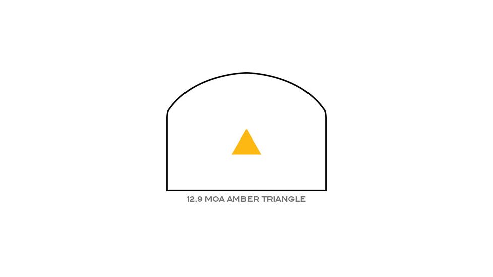 Trijicon RMR Dual Illuminated Reflex Sight, 12.9 MOA Amber Triangle-C, No Mount, Sniper Gray, 700256