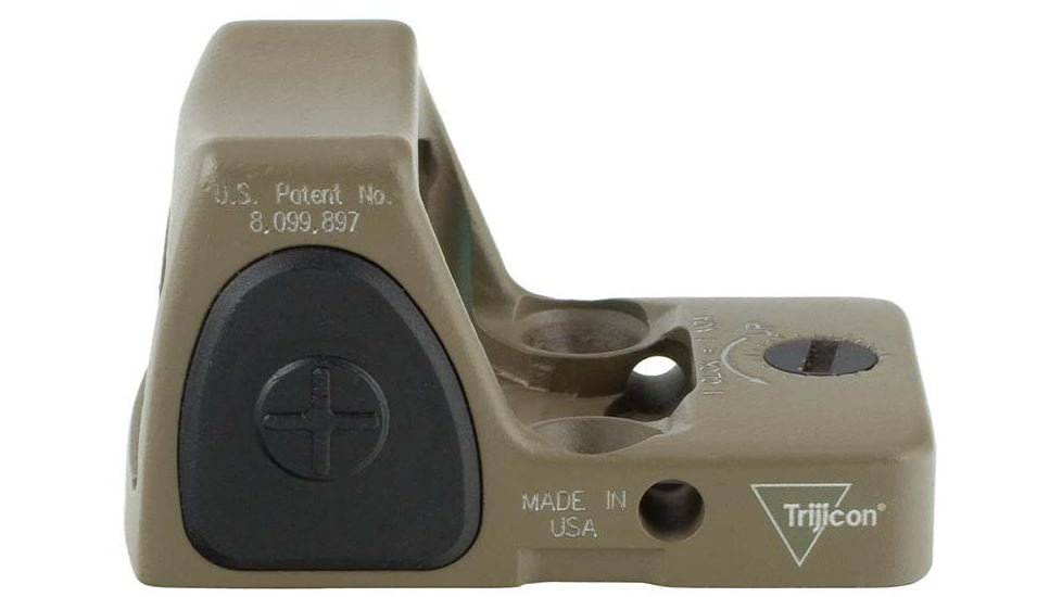 Trijicon RM06 RMR Type 2 Adjustable LED Red Dot Sight, 3.25 MOA Red Dot, No Mount, Matte, FDE, 700696