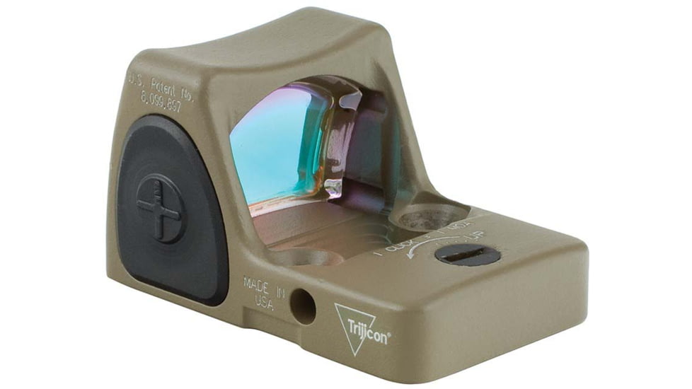 Trijicon RM06 RMR Type 2 Adjustable LED Red Dot Sight, 3.25 MOA Red Dot, No Mount, Matte, FDE, 700696