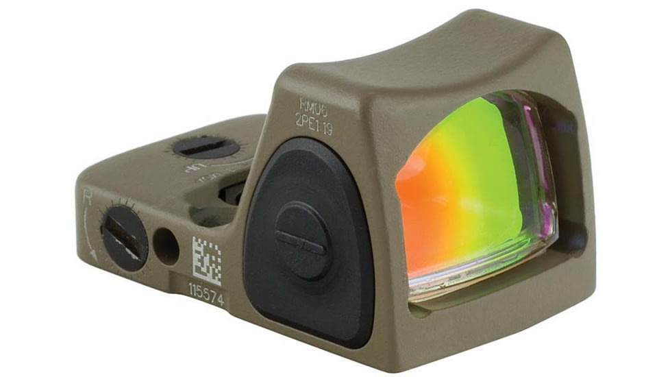 Trijicon RM06 RMR Type 2 Adjustable LED Red Dot Sight, 3.25 MOA Red Dot, No Mount, Matte, FDE, 700696