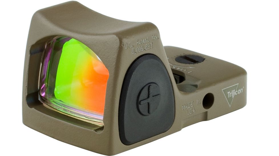 Trijicon RMR Type 2 Adjustable Red Dot Sight, 6.5 MOA Red Dot, No Mount, Cerakote Flat Dark Earth, 700717