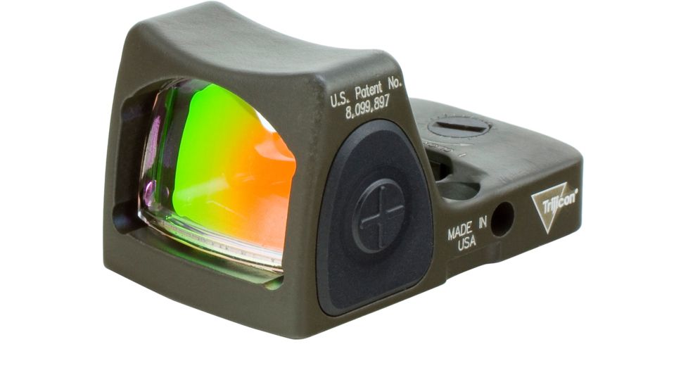 Trijicon RMR Type 2 Adjustable Red Dot Sight, 6.5 MOA Red Dot, No Mount, Cerakote OD Green, 700716