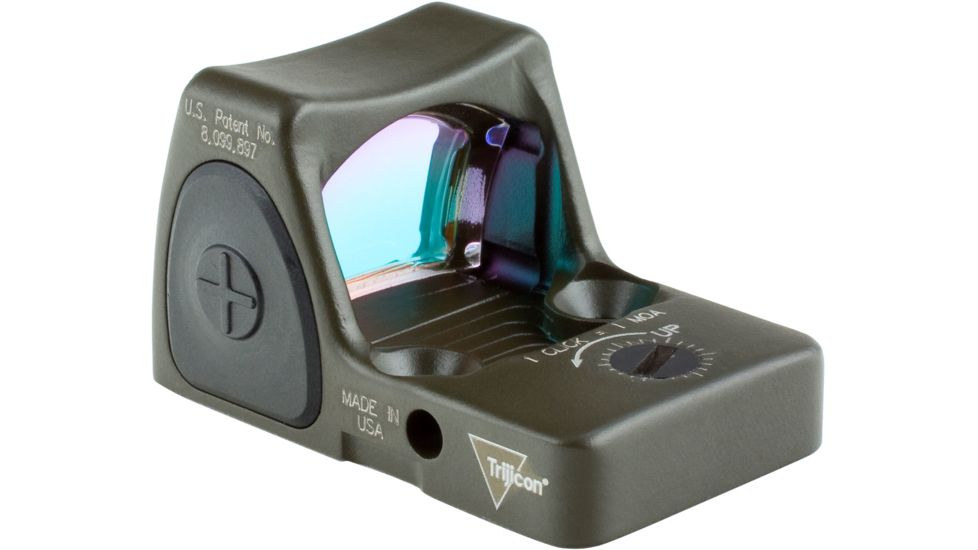 Trijicon RMR Type 2 Adjustable Red Dot Sight, 6.5 MOA Red Dot, No Mount, Cerakote OD Green, 700716
