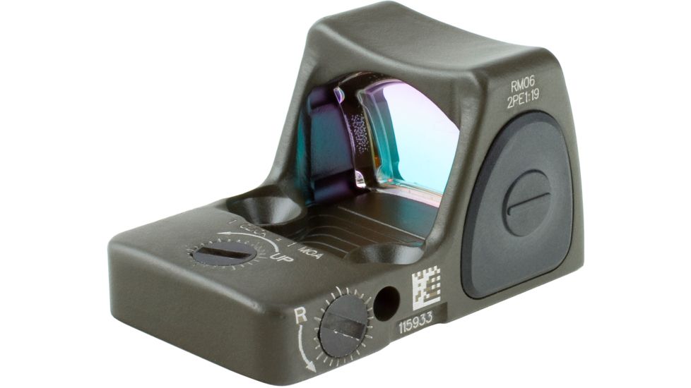 Trijicon RMR Type 2 Adjustable Red Dot Sight, 6.5 MOA Red Dot, No Mount, Cerakote OD Green, 700716