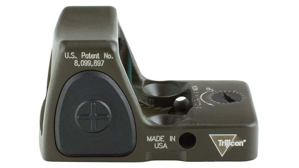 Trijicon RMR Type 2 Reflex Sight, 1 MOA Red Dot, No Mount, OD Green, 700744