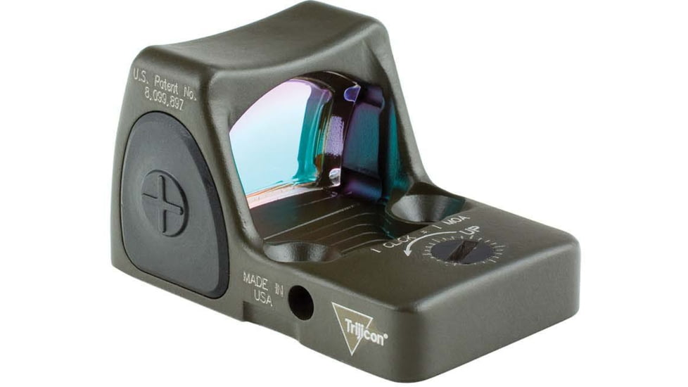 Trijicon RMR Type 2 Reflex Sight, 1 MOA Red Dot, No Mount, OD Green, 700744