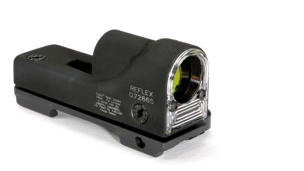 Trijicon RX01-23 Reflex 6.5 MOA Amber Dot Sight, Black w/ ARMS #15 Throw Lever Mount