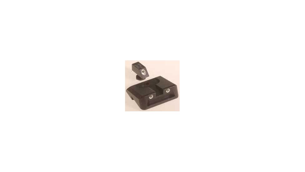 Trijicon Bright &amp; Tough 3 Dot Night Sight Set for Sigma 9mm, Green Front, Yellow Rear SA21Y