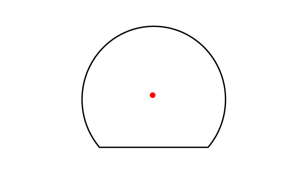 Trijicon SRO Adjustable LED Red Dot Sight, 1x, 2.5 MOA Dot Reticle, 2500002