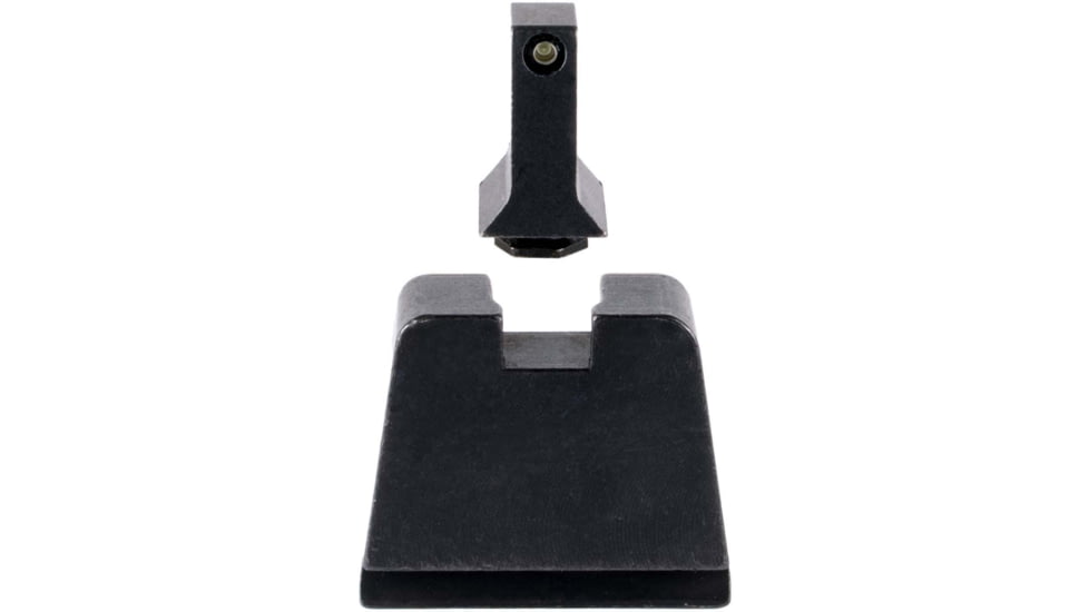 Trijicon Suppressor/Optic Height Sight Set, Black Front/Metal Rear &amp; Green Front Lamp, Glock  42, 43, 43x, 43e, 48, Black, 601145