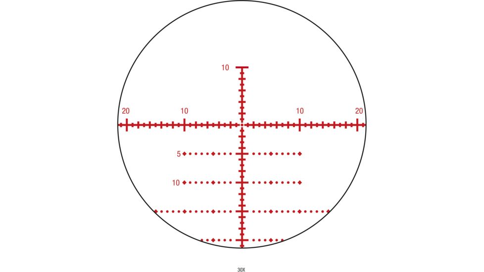 Trijicon Tenmile TM3056 4.5-30x56mm Rifle Scope, 34 mm Tube, First Focal Plane, Black, Green/Red MOA Precision Tree Reticle, MOA Adjustment, 3000012