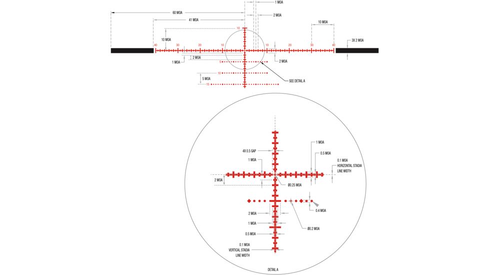 Trijicon Tenmile TM3056 4.5-30x56mm Rifle Scope, 34 mm Tube, First Focal Plane, Black, Green/Red MOA Precision Tree Reticle, MOA Adjustment, 3000012