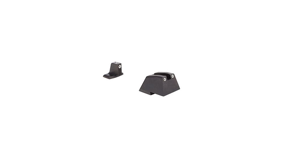 Trijicon Night Sight Suppressor Set w/White Front/White Rear and Green Lamps - for HandK .45C/P30/VP9, Black, 600949