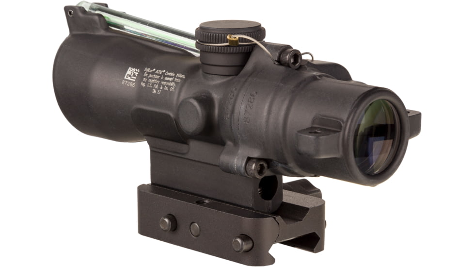 Trijicon XB Compact Dual Illuminated ACOG Crossbow Scope, 3x24 mm, 400-440 Fps, Green, Chevron Reticle, Matte Black, 400393