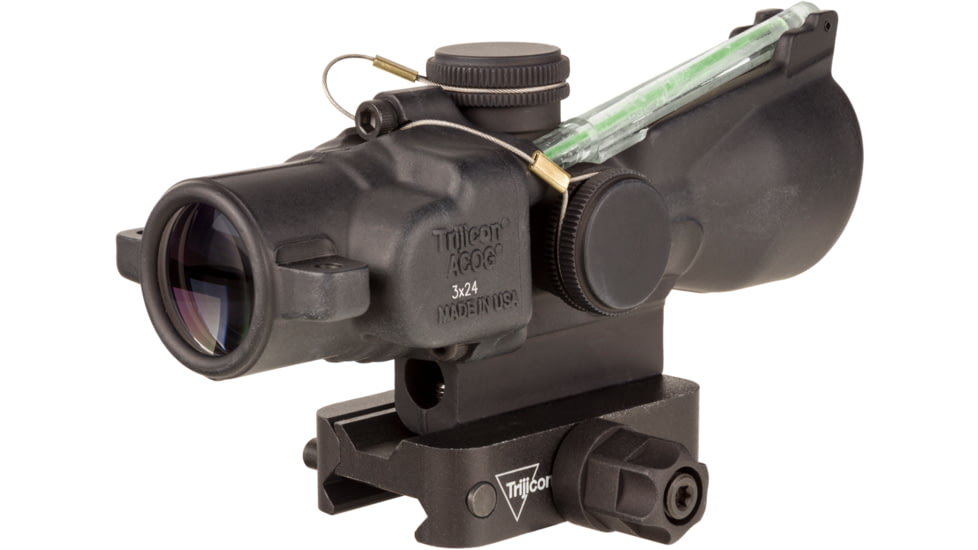 Trijicon XB Compact Dual Illuminated ACOG Crossbow Scope, 3x24 mm, 400-440 Fps, Green, Chevron Reticle, Matte Black, 400393