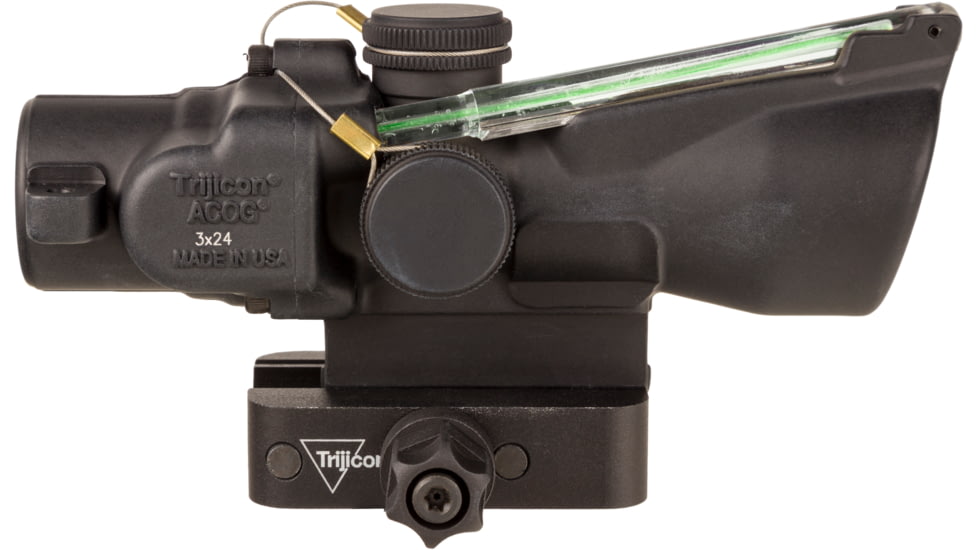 Trijicon XB Compact Dual Illuminated ACOG Crossbow Scope, 3x24 mm, 400-440 Fps, Green, Chevron Reticle, Matte Black, 400393