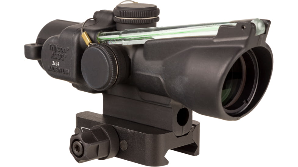 Trijicon XB Compact Dual Illuminated ACOG Crossbow Scope, 3x24 mm, 400-440 Fps, Green, Chevron Reticle, Matte Black, 400393