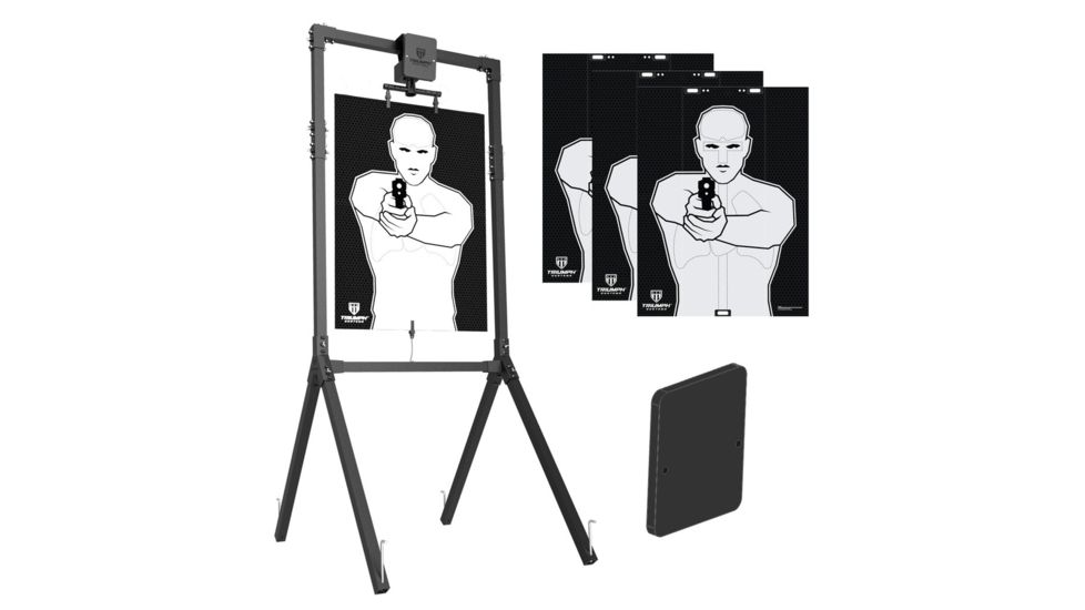 Triumph Systems Pivotal Trainer w/Steel Protective Plate, 3 Threat/No Threat Targets, Black, 0090-30-008-KIT2