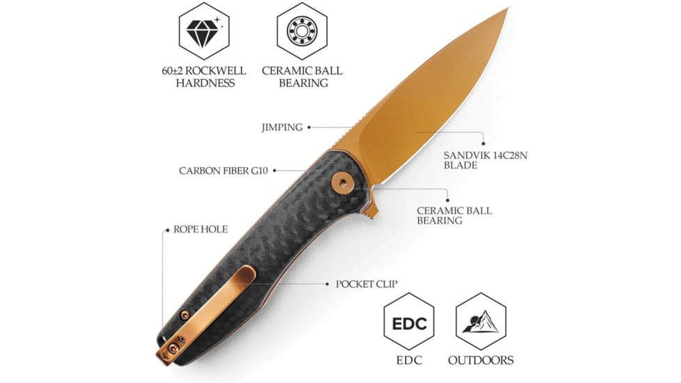 TRIVISA Hummingbird Linerlock CF, TVJM07CG14