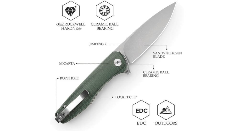 TRIVISA Hummingbird Linerlock Mic, TVJM07GM14